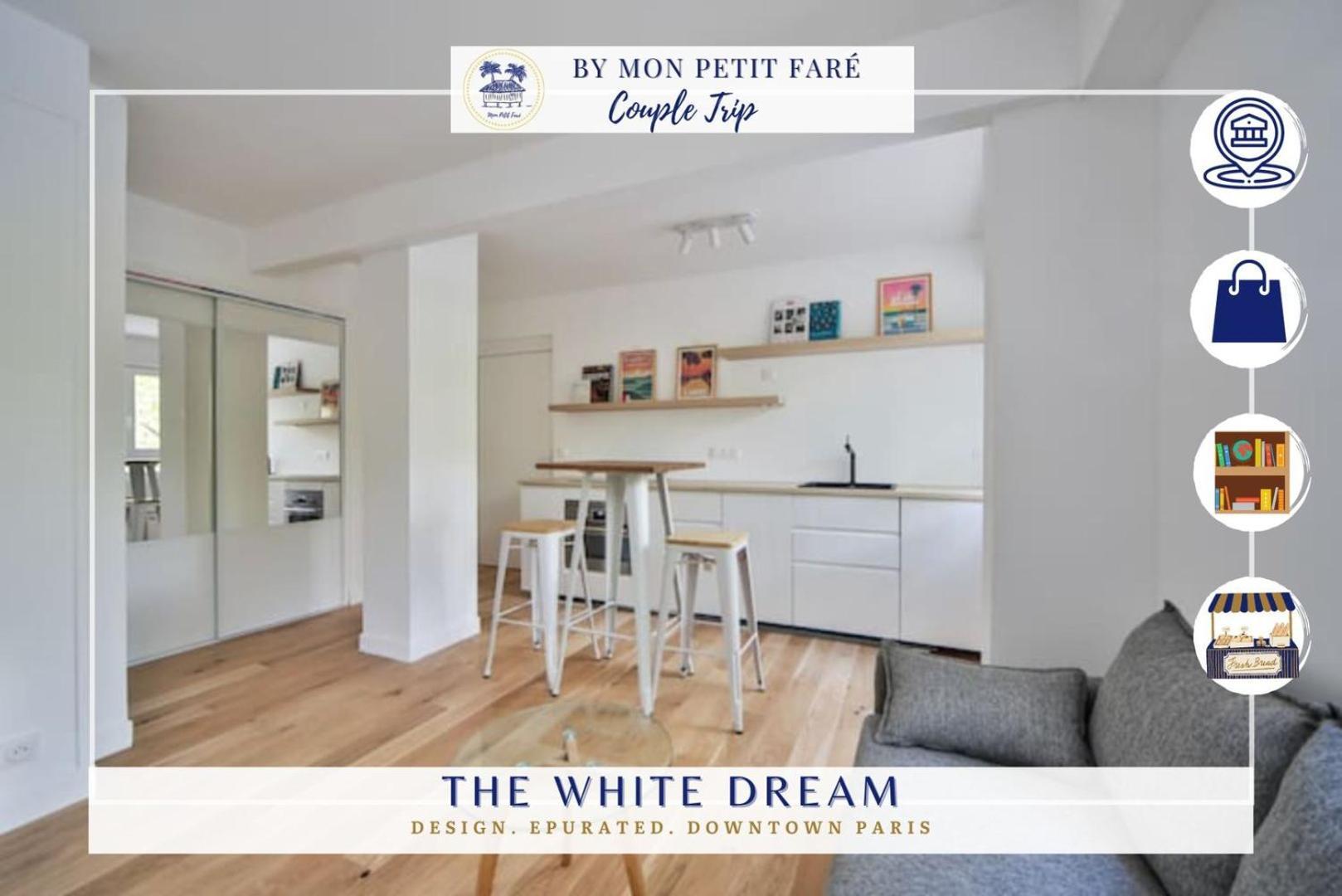 Le Reve Blanc -lumineux & Cosy- Independant Appartement Parijs